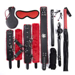 The Boss 11 Piece Bondage Kit (Black and Red)