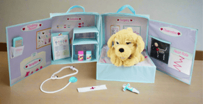 Peluche interactive My Pet Vet Max the Dog avec étui de transport et accessoires