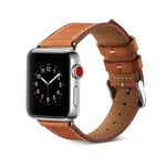 Apple Watch 45mm Series 7 Armband i äkta läder, cognac