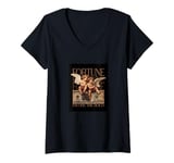 Womens Extravagant design: Artful collage - Fortune favors the Bold V-Neck T-Shirt