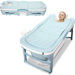 Tolletour - swanew 118cm baignoire adulte Mobiles pour Bébés Bathtubs avec Couvercle & Tablette & Mains Courantes Baignoire sur pied Baignoire-Douche