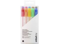 Cricut Joy Glitter Gel Pens 10-Pack (Rainbow + Pink, Brown, Black)