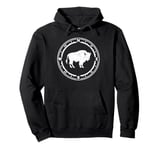 Bison Buffalo Lover Compass National Park Wildlife Nature Pullover Hoodie