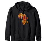 Africa Map Black Culture African Roots South Africa Zip Hoodie