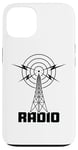 Coque pour iPhone 13 Tour radio rétro - Radio jambon et écouteur ondes courtes