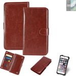 CASE FOR Huawei Mate 60 Pro BROWN FAUX LEATHER PROTECTION WALLET BOOK FLIP MAGNE