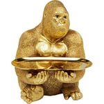 Kare Design Figurine Décorative Gorilla Butler, Or, Animal Singe, Élégante, Sculpture, Deco Intérieur, Decoration Chambre, Salon, Maison, Cadeau, 37 x 29 x 32 cm