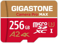 [5 Ans Récupération De Données Gratuite]Carte Mémoire 256 Go,Camera Pro Max,Vitesse Jusqu'À 130/85 Mo/S,Pour Gopro,Dji,Drone,4K Video A2 V30 U3 Microsdxc Avec Adaptateur