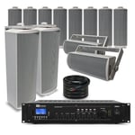 100V Column Wall Speaker System for PA Background Music in Pubs Restaurants x12