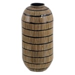 Vas Svart Beige Bambu 23 x 23 x 50 cm