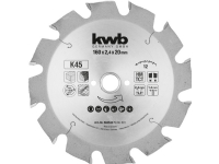 kwb 584544, Løvtre, Gipsplater, Mykt tre, MDF, Sponplate, Hardboard, 16 cm, 2 cm, Tungsten Carbide Tipped (TCT), 2,4 mm, 1 stykker