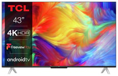 TCL 43 Inch 43P638K Smart 4K Ultra HD HDR Android TV