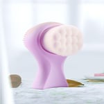 Silicone Small Waist Face Cleanser Purple Facial Cleansing Brush  Face Cleaning