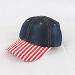 Fashionable hat Summer Denim Caps Women Fitted Baseball Cap Striped Hip Hop Hat Cap