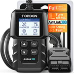 TOPDON AL300, OBD2 Scanner Code Reader, car Auto Diagnostic Tool with Full OBD2 Functions, Engine Fault Code Reader CAN Scan Tool, HD LCD Display Screen, for Cars After 1996