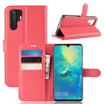 huawei Huawei P30 Pro Pu Wallet Case [Red]