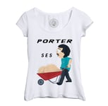 T-Shirt Femme Col Echancré Randy Marsh Porte Ses Couilles South Park Fun Humour