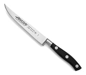 Arcos Steak Knife 130 mm 5 Inch Nitrum Stainless Steel and 130 mm Blade,Professional Cooking Knife for Cutting Variety of Foods,Ergonomic Polyoxymethylene POM Handle, Series Riviera, Color Black