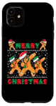 Coque pour iPhone 11 Joyeux Noël Dabbing Gingerbread Men with Xmas Hats