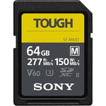 Sony 64GB SF-M series Tough specification UHS-II U3 V60 SDHC Digital Memory Card Card - Read 277MB/s Write 150MB/s SFM64T