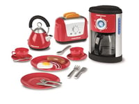 Casdon Morphy Richards Kitchen Set | Toy Kitchen Appliances For Children Aged 3+ | Includes Toaster, Coffee Maker, Kettle & More!, Red