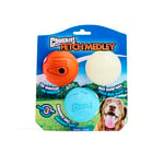 ChuckIt! Fetch Medley Gen 1 Rubber Dog Balls, The Whistler, Max Glow & Rebounce Balls for Dogs, Durable High Bounce Launcher Compatible Dog Toy, Medium, 3 Pack