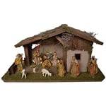 Alfred Kolbe Krippen 1410/1 Crèche de Noël en Bois pour Figurines de 11-13 cm Dimensions 59 x 30 x 29 cm