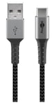 Laddkabel i textil USB-C till USB (0.5 meter)