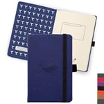 Dingbats* - Wildlife Squared Pocket Notebook A6 - PU Leather Hardcover Journal - Ideal for Work, Travel -Pocket, Elastic Closure, Pen Holder, Bookmark