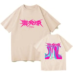 Kpop Stray Kids Rock Star Album T-shirt för Kvinnor och Män - Streetwear, Kortärmad, Fans T-shirt, Present Khaki S