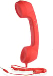 Récepteur de combiné de téléphone Portable rétro, Casque de téléphone Filaire combiné de téléphone Portable 3,5 mm Anti-rayonnement avec Micro pour iPhone et téléphone Mobile Android, Rouge