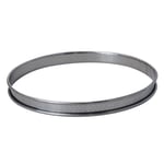 De Buyer Circular Stainless Steel Round Perforated Tart Ring with Rolled Edges, stainless steel, silver, Diamètre 6 cm