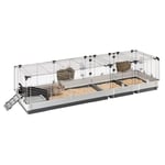FERPLAST - Cage Cochon d'Inde - Cage Lapin - Maison Lapin - Clapier Lapin - Accessoires Inclus - Ouvrant et modulable 205 x 60 x h 50 CM - Krolik 200