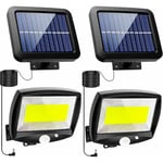 Eclairage Exterieur Solaire, Lampe Solaire Exterieur avec detecteur de mouvement Jardin led Lumi¨¨re Solaire Exterieur avec Detecteur Spot ¨tanche