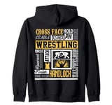 Wrestling Half Nelson Wrestler Adjectives Cross Face Zip Hoodie