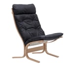 LK Hjelle - Siesta Classic High Vintage Black Soft 421 - Lenestoler - Ingmar Relling - Svart - Lær/Naturlig materiale/Tre