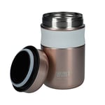 BUILT Double Wall Vacuum Insulated Food Flask for Hot and Cold Foods, Stainless Steel, Rose Gold, 490 ml