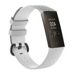 Silikonarmband Fitbit Charge 3/4 Vit (Storlek: L)