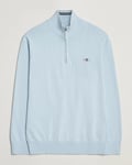 GANT Classic Cotton Half Zip Fresh Blue