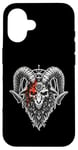 Coque pour iPhone 16 Pentagramme occulte Baphomet Satan Païen Gothique Death Metal