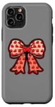 Coque pour iPhone 11 Pro Valentines Day Coquette Bow Cute Heart Ribbon Love Retro