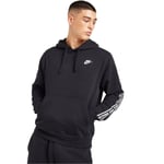 Nike Aries Club Tape Mens Pullover Hoodie In Black material_cotton - Size Large