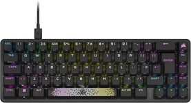 K65 Pro Mini Rgb 65% Clavier De Jeu Filaire Optique-Mécanique - Commutateurs Linéaires Opx - Capuchons De Touches Pbt Double-Shot - Compatible Icue - Pc, Ps5, Ps4, Xbox - Azerty Fr - Noir