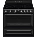 Smeg TR90IBL2 Victoria 90cm Black Single Cavity Induction Range Cooker