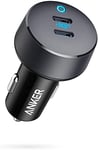 Anker USB Car Charger, 40W 2-Port PowerIQ 3.0 Type C Adapter, PowerDrive III Duo with Power Delivery for iPhone12/12 Pro 11/11 Pro/11 Pro Max/XR/Xs/Max/X, Galaxy S10/S9, Pixel, iPad Pro and More