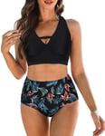 Swimsuits For Women, Bikini Sets For Women Uk Ladies Swimming Costume tummy Control Swimwear 2Piece Bralette Push Up Bikini Tops & High-Waisted Bikini Bottoms Printed Bathing Suits Cut Out Beachwear