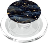 Celestial Midnight Sky Pattern PopSockets PopGrip for MagSafe