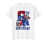 Transformers Optimus Prime 6th Birthday Gradient Fill Poster T-Shirt