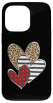 iPhone 13 Pro Happy Valentines Day Love Cute Heart Cheetah Plaid Pattern Case