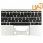 Apple A1534 Silver For Macbook Topcase Palmrest +UK Keyboard Early 2016 Mid 2017